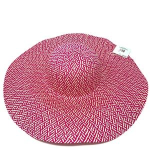 Women’s Handmade Pink Straw Floppy Beach Sun Hat